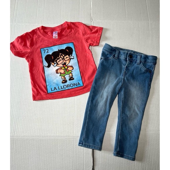 Baby Girl Bundle 18months Shirt and Jeggings - Picture 1 of 8